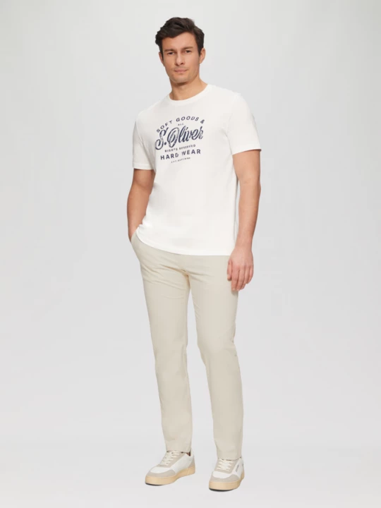 Foto van product Phoenix: gestructureerde chino met elastische band s.Oliver crème