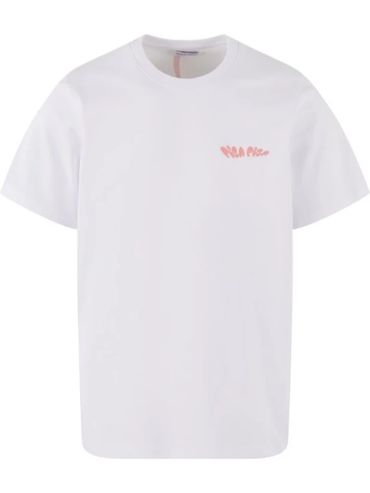 Foto van product Pica Pica Shirt 'Disco(neccted)' koraal / wit