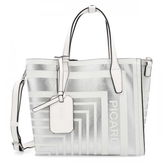 Foto van product Picard Shopper 'Brasilia' zilver / wit