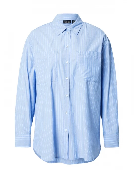 Foto van product PIECES Blouse 'MELIA' lichtblauw / wit