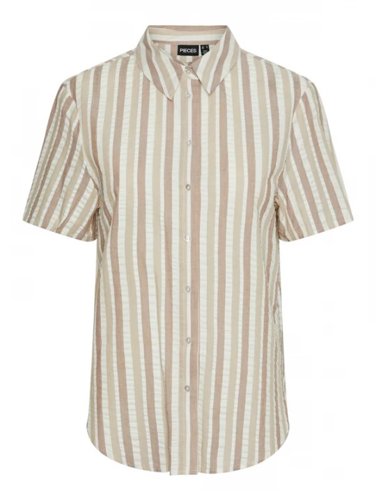 Foto van product PIECES Blouse 'PCAitlyn' beige / oudroze / wit
