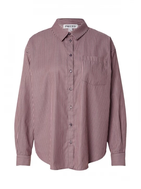 Foto van product PIECES Blouse 'PCEMMY' chocoladebruin / rosé