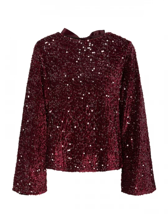 Foto van product PIECES Blouse 'PCKAM' donkerrood