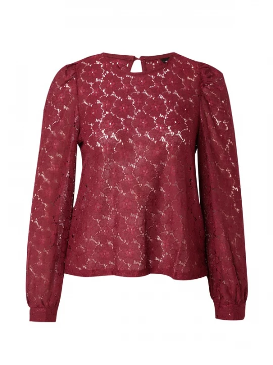 Foto van product PIECES Blouse 'PCNanessa' wijnrood