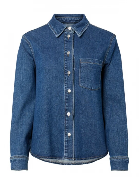Foto van product PIECES Blouse 'PCSilke' donkerblauw