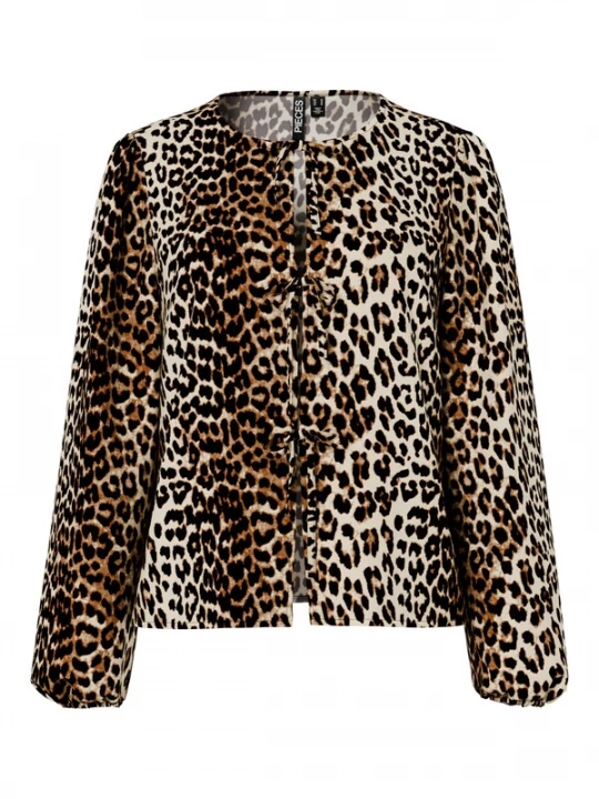 Foto van product PIECES Blouse 'PCTiffany' karamel / cappuccino / zwart