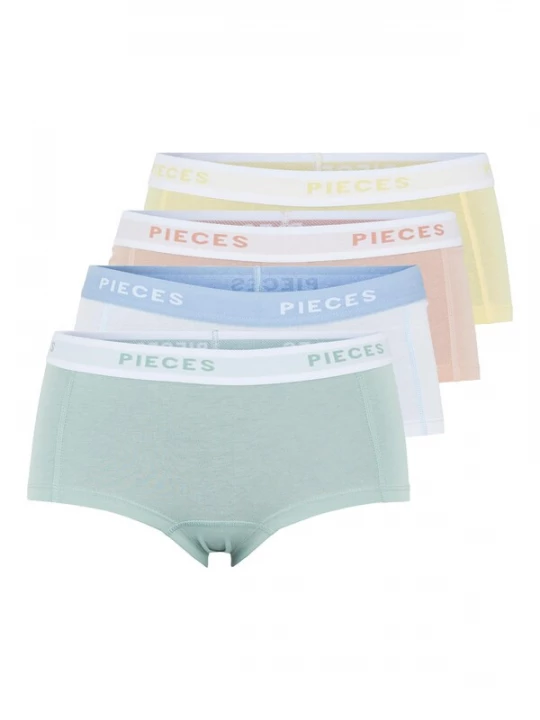 Foto van product PIECES Broekje pastelblauw / pasteelgeel / mintgroen / pastelrood