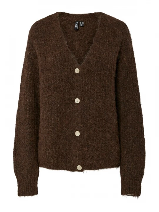 Foto van product PIECES Gebreid vest 'PCCLEO' donkerbruin