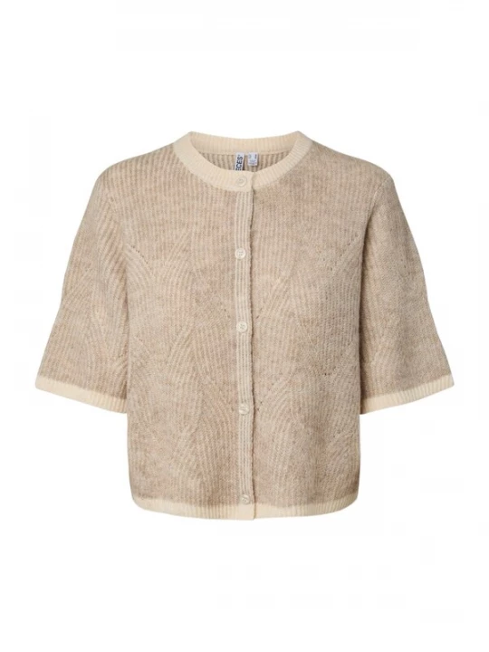 Foto van product PIECES Gebreid vest 'PCJENNA' wolwit