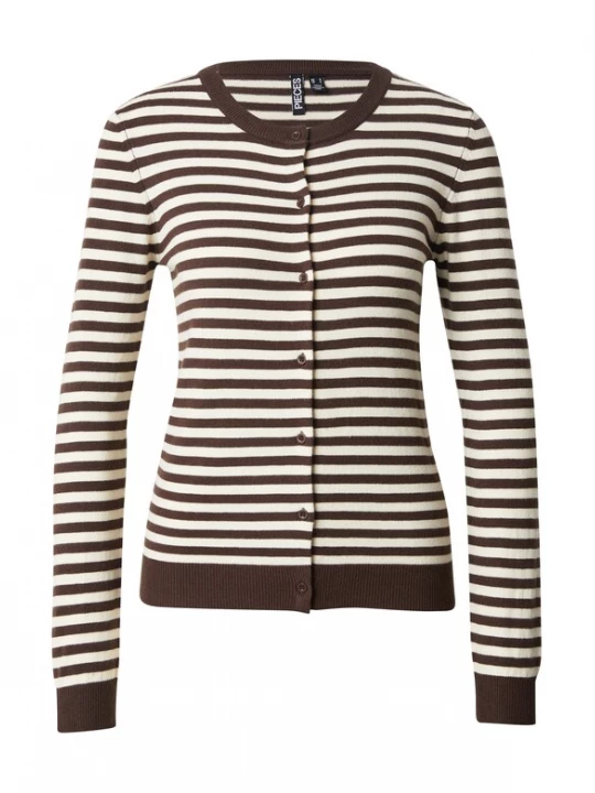 Foto van product PIECES Gebreid vest 'PCNora' bruin / eierschaal