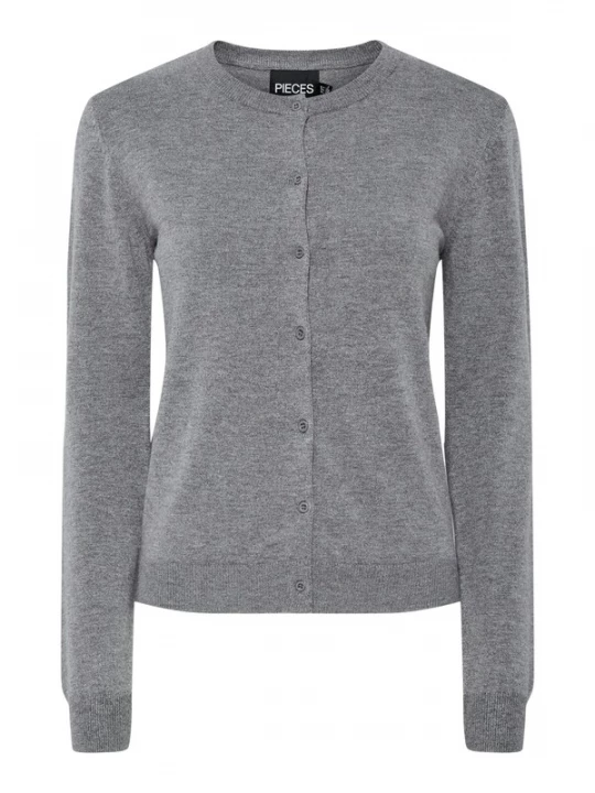 Foto van product PIECES Gebreid vest 'PCNora' grijs gemêleerd