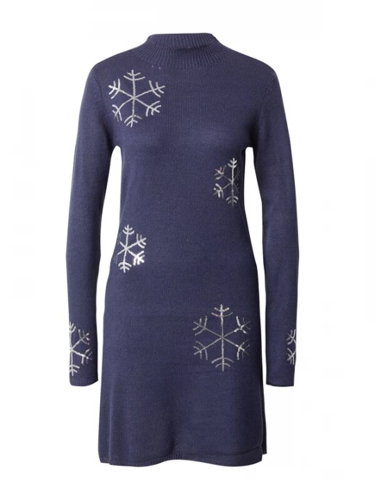 Foto van product PIECES Gebreide jurk 'FORA CHRISTMAS' navy / zilver