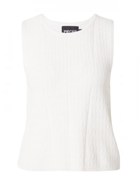 Foto van product PIECES Gebreide top 'PCKENNA' wit