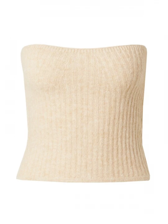 Foto van product PIECES Gebreide top 'PCLINA' wolwit