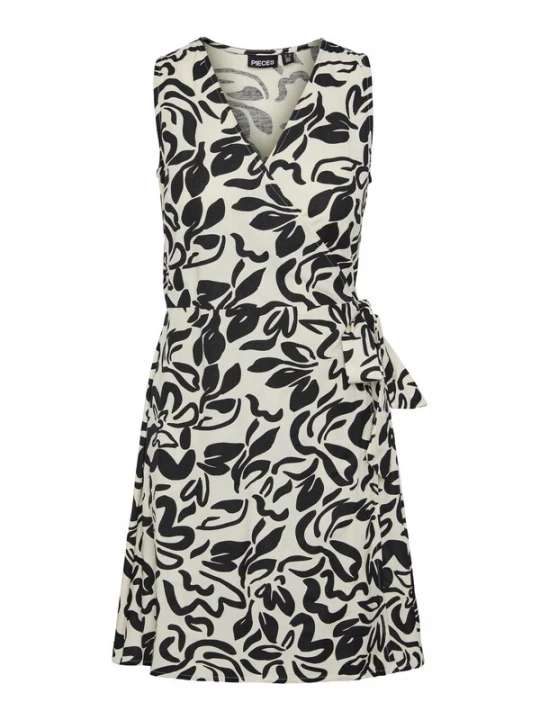 Foto van product PIECES Jurk 'Larisa' zwart / wit