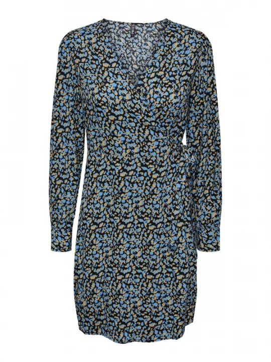Foto van product PIECES Jurk 'Nya' beige / lichtblauw / zwart