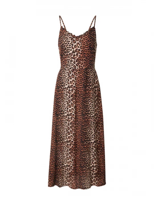 Foto van product PIECES Jurk 'PCNYA' donkerbeige / bruin / zwart