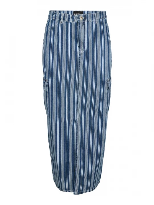 Foto van product PIECES Rok 'JUBEL' blauw / wit
