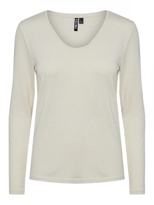 Foto van product PIECES Shirt 'BILLO' goud / natuurwit