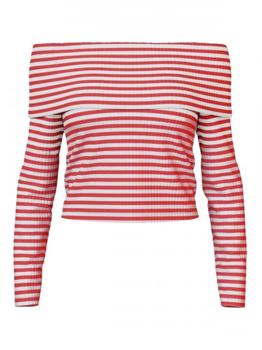 Foto van product PIECES Shirt 'LAYA' rood / wit