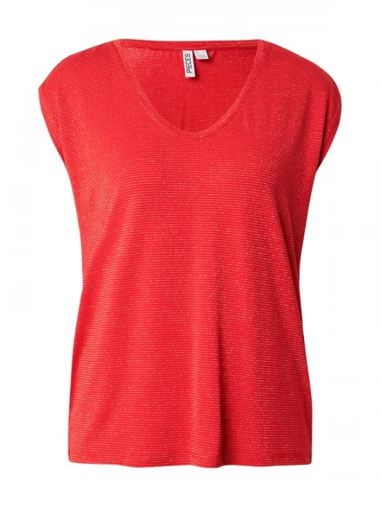 Foto van product PIECES Shirt 'PCBillo' goud / knalrood