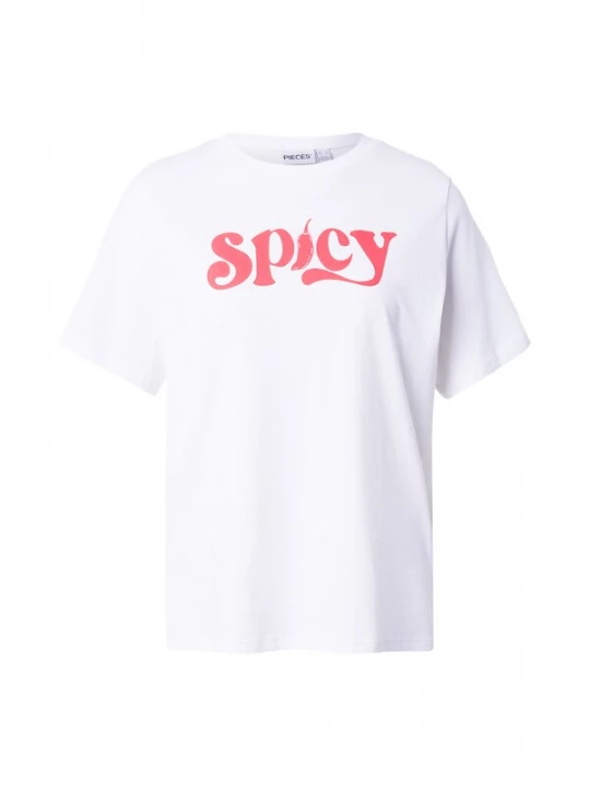 Foto van product PIECES Shirt 'PCBINDI' rood / wit