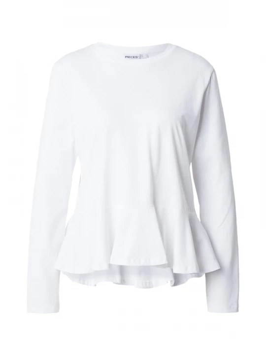 Foto van product PIECES Shirt 'PCDANILLA PEPLUM' wit