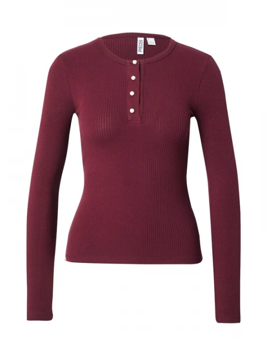 Foto van product PIECES Shirt 'PCKITTE' wijnrood