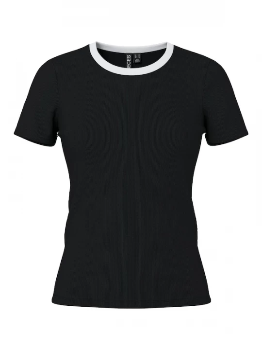 Foto van product PIECES Shirt 'PCMay' zwart / wit