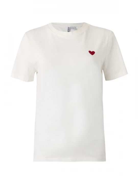 Foto van product PIECES Shirt 'PCMila' rood / natuurwit
