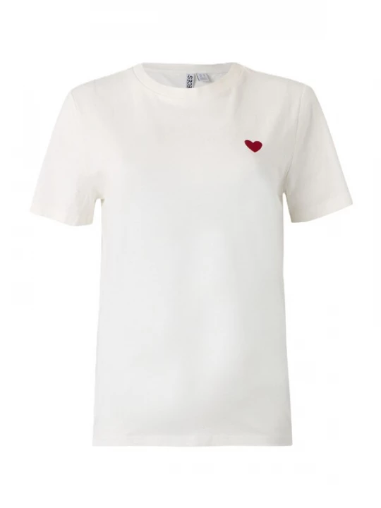 Foto van product PIECES Shirt 'PCMila' rood / natuurwit