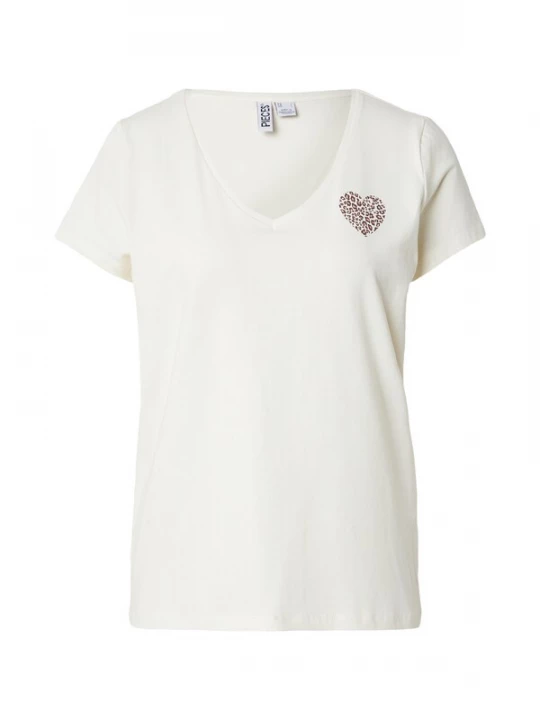Foto van product PIECES Shirt 'PCNEW BILLY' beige / bruin / wolwit