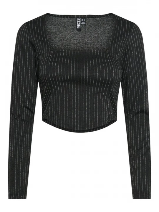 Foto van product PIECES Shirt 'PCNIANNAH' zwart / zilver