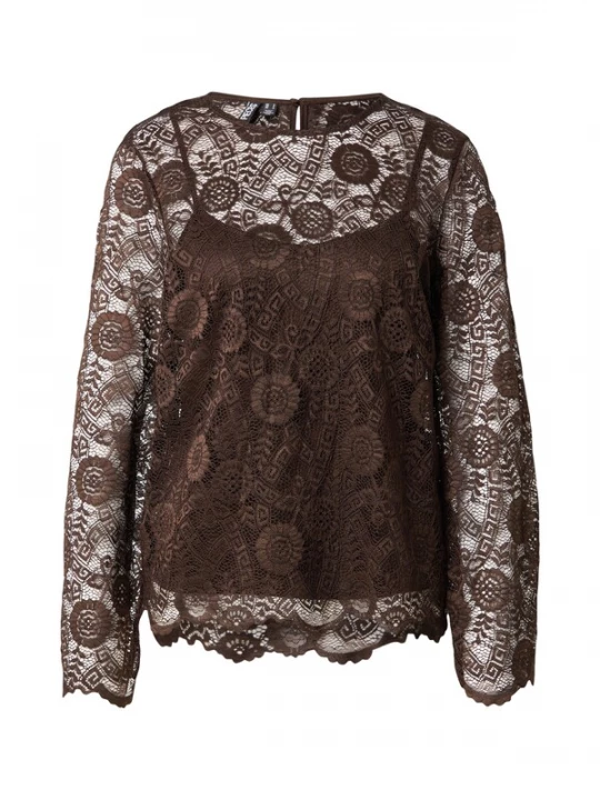 Foto van product PIECES Shirt 'PCOLLINE' donkerbruin