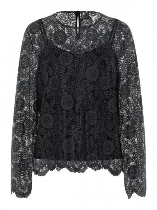 Foto van product PIECES Shirt 'PCOLLINE' zwart