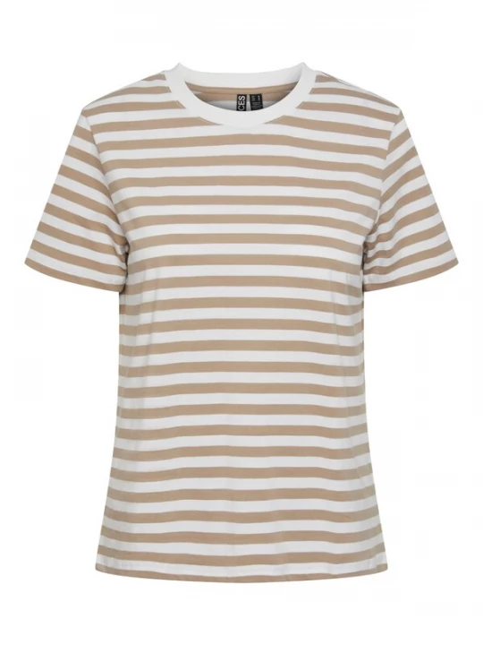 Foto van product PIECES Shirt 'PCRia' bruin / wit