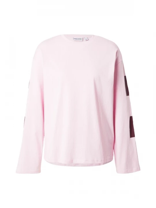 Foto van product PIECES Shirt 'PCRIA FANY' rosé / karmijnrood