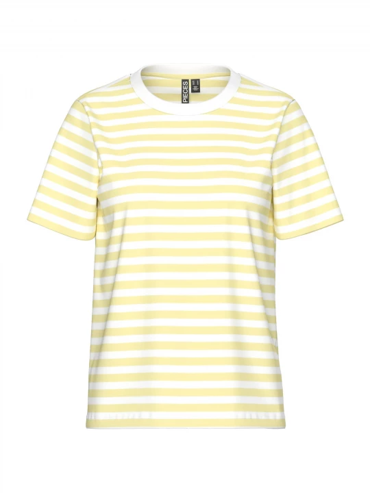 Foto van product PIECES Shirt 'PCRIA' lichtgeel / wit