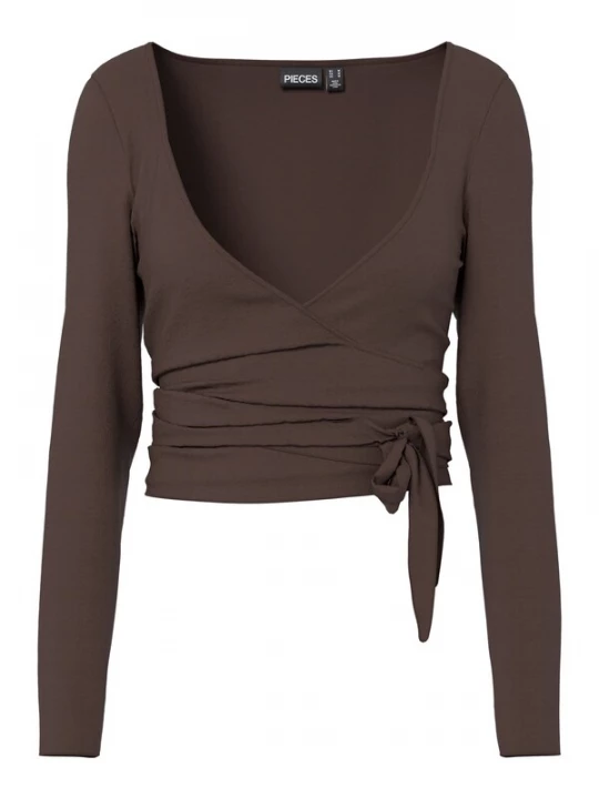 Foto van product PIECES Shirt 'PCROYA' bruin