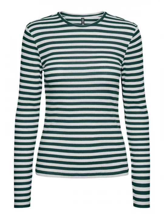 Foto van product PIECES Shirt 'PCRuka' smaragd / wit