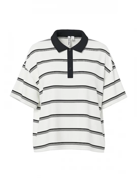 Foto van product PIECES Shirt 'PCSadie' zwart / wit