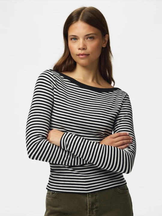 Foto van product PIECES Shirt 'PCSOF' zwart / wit