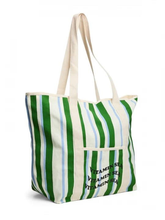 Foto van product PIECES Shopper 'PCPANNA' crème / lichtblauw / groen / mintgroen