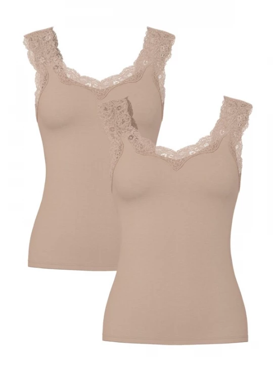 Foto van product PIECES Top 'PCBARBERA LACE' taupe