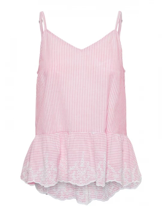 Foto van product PIECES Top rosa / wit