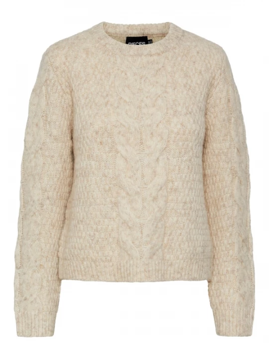 Foto van product PIECES Trui 'Nina1' beige gemêleerd