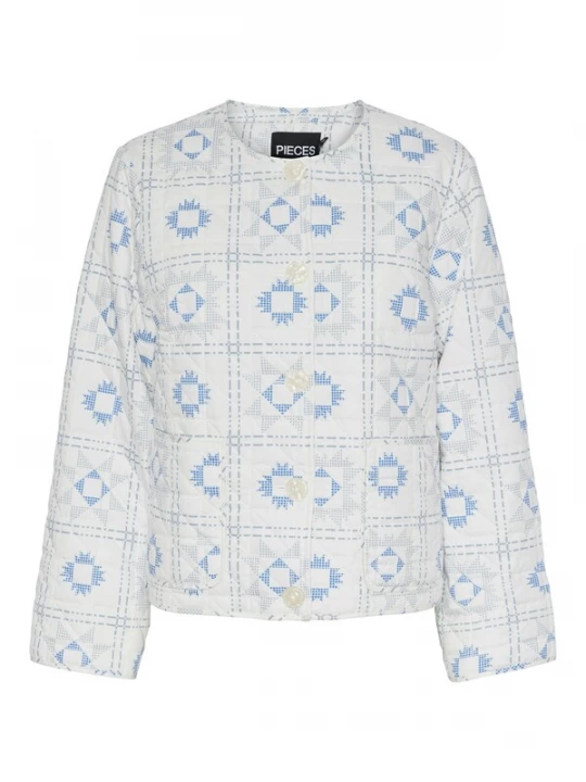 Foto van product PIECES Tussenjas 'MARIA' navy / blauw denim / grijs / offwhite
