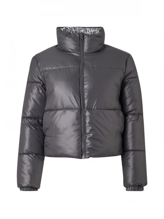 Foto van product PIECES Winterjas 'PCJIMMA' grijs / basaltgrijs / offwhite