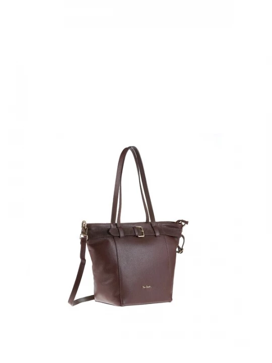 Foto van product PIERRE CARDIN Schoudertas chocoladebruin / goud