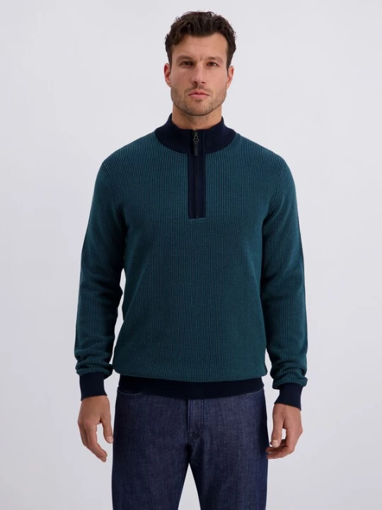 Foto van product PIERRE CARDIN Trui turquoise / donkerblauw